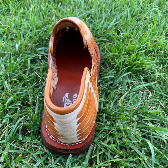 Mens Closed Toe Sandal MOCCASIN HUARACHE HONEY/TAN - Picture 6 of 8